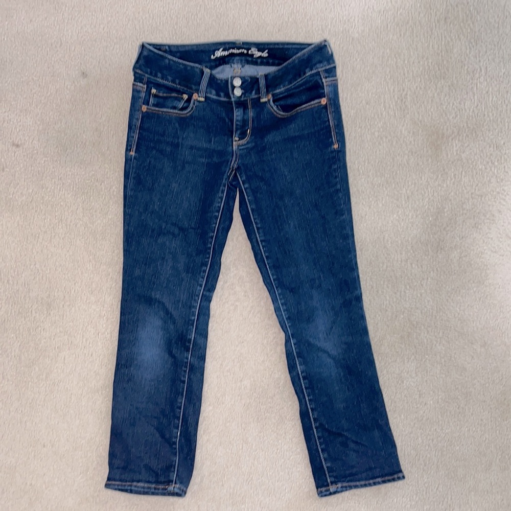American Eagle Stretch Navy Blue Jeans-Artist Style